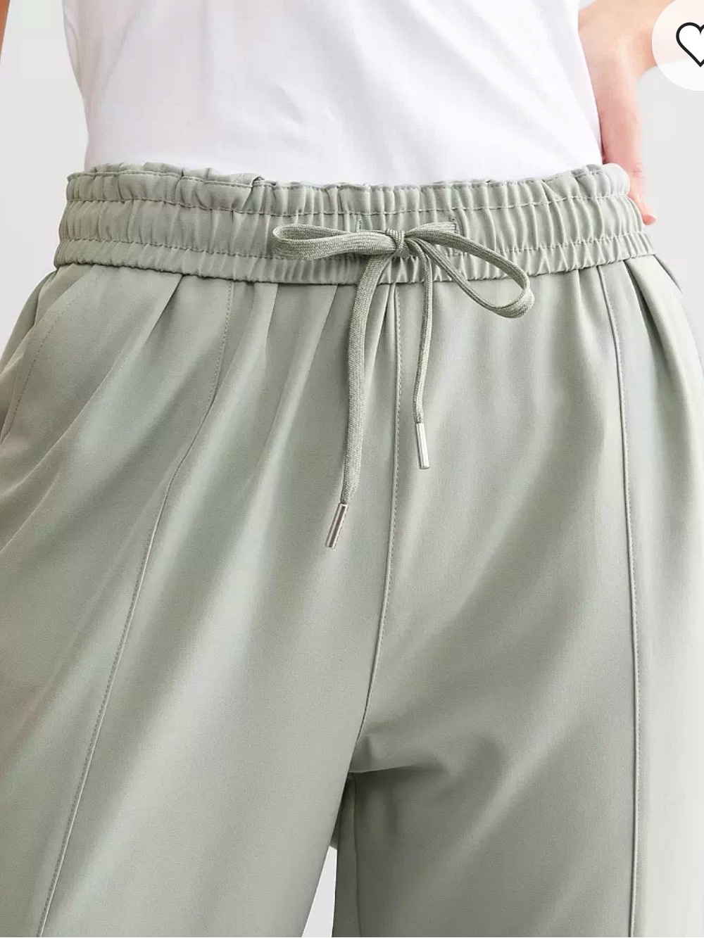 Varley Sage Green Relaxed Track Pants with Elastic Waist - Picture 5 of 9